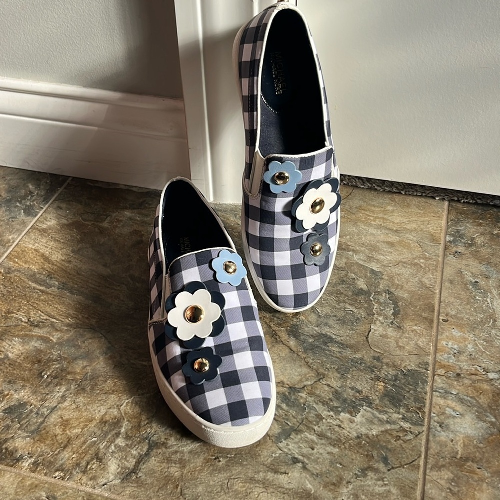 Michael Kors gingham slips ons.